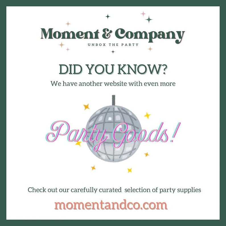 Moment and Co Party Decor