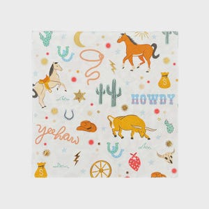 Yeehaw Large Cowboy Napkins, 16ct | Cowboy Birthday Party, Wild West Favors, Rodeo Baby Shower, Western Theme Party, Cowboy Theme Napkins