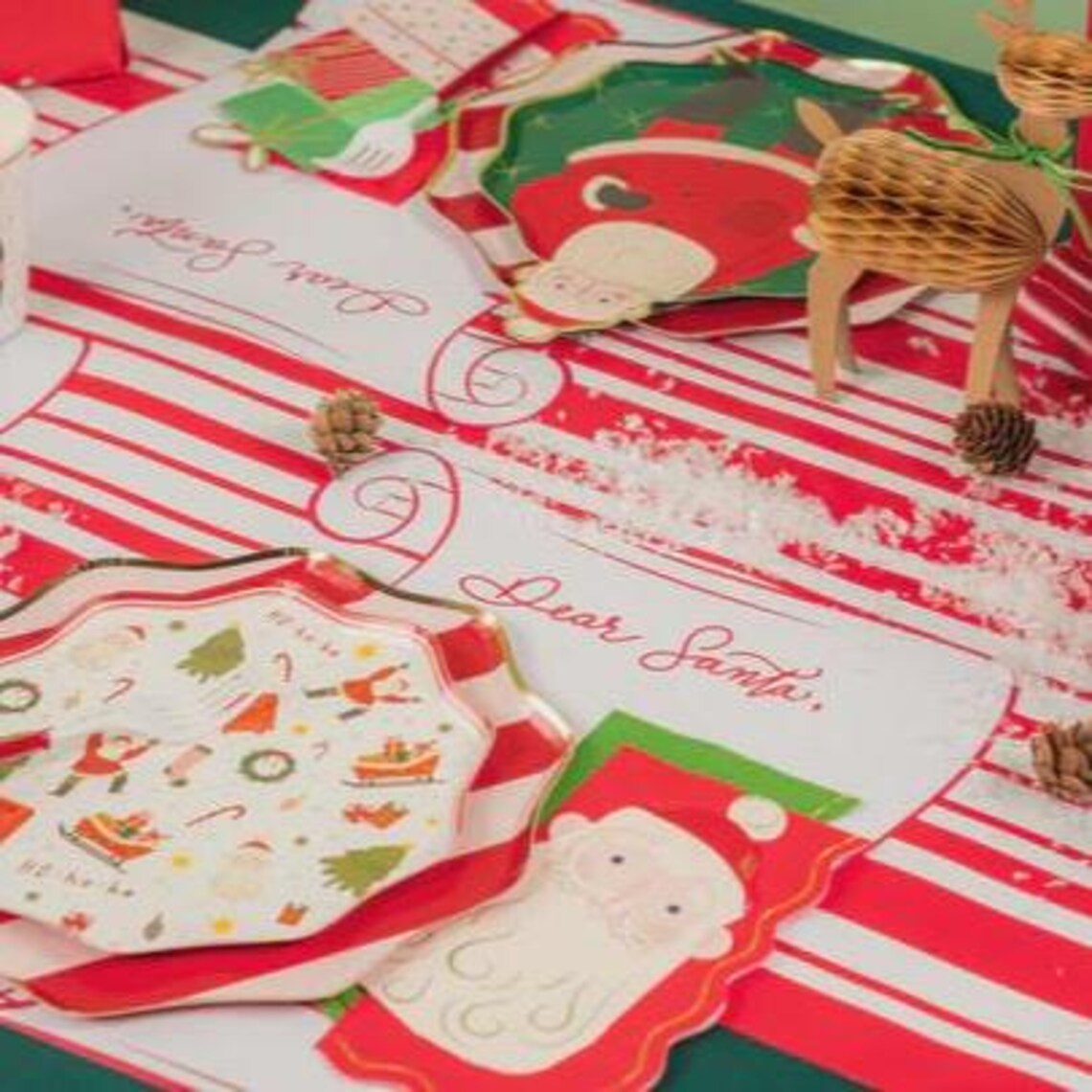 Dear Santa Christmas Paper Placemats Scroll Shape (set of 12) Etsy — free download