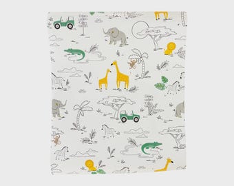 Safari Paper Table Runner: Jungle Animals, Jeeps (16 x 120 inch)