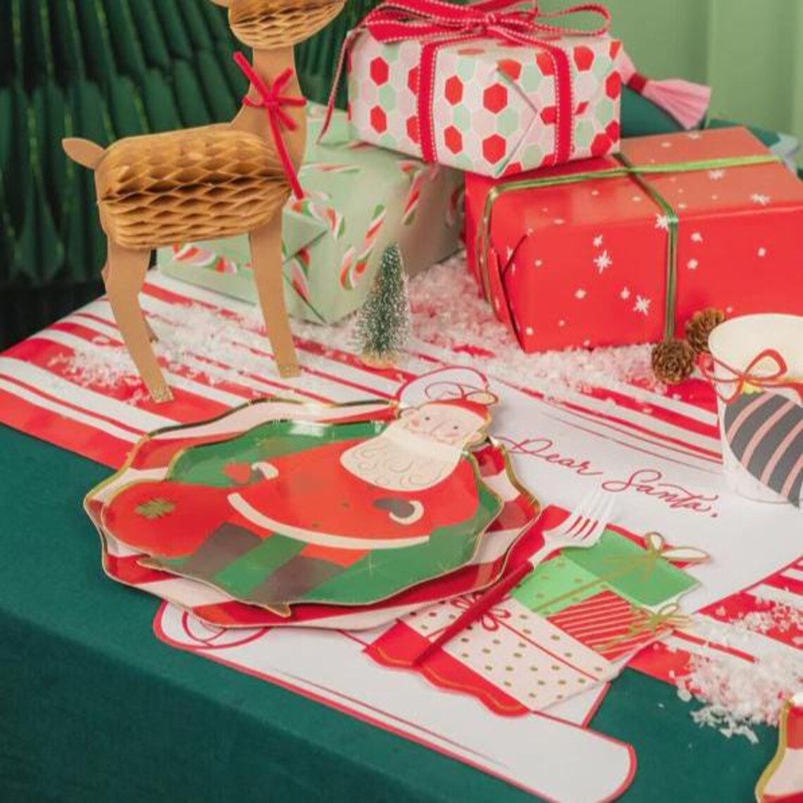 Dear Santa Christmas Paper Placemats Scroll Shape (set of 12) Etsy — free download