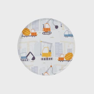 Construction Small Paper Plates 8ct | Construction Birthday Party, Construction Party Supplies, Construction Party Paper Plates, Truck Party