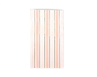 Pink Striped Paper Guest Towels: Blush & Gold Party Napkins - Set of 16
