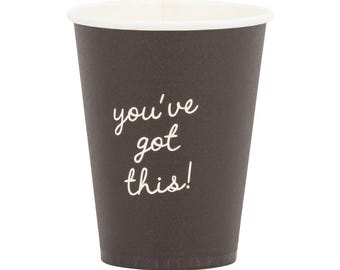 You've Got This Paper Cups, Back to School Cups, First Day of School Decor, Black Party Cups, Graduation Party Cups, Teacher Gift