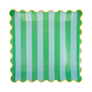 Large Striped Rainbow Paper Plates