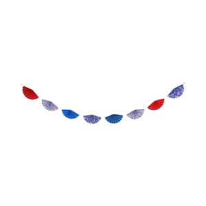 Americana Paper Fan Banner: 4th of July Patriotic Garland