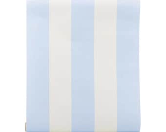 Blue Cabana Stripe Paper Table Runner | Baby Shower Decor