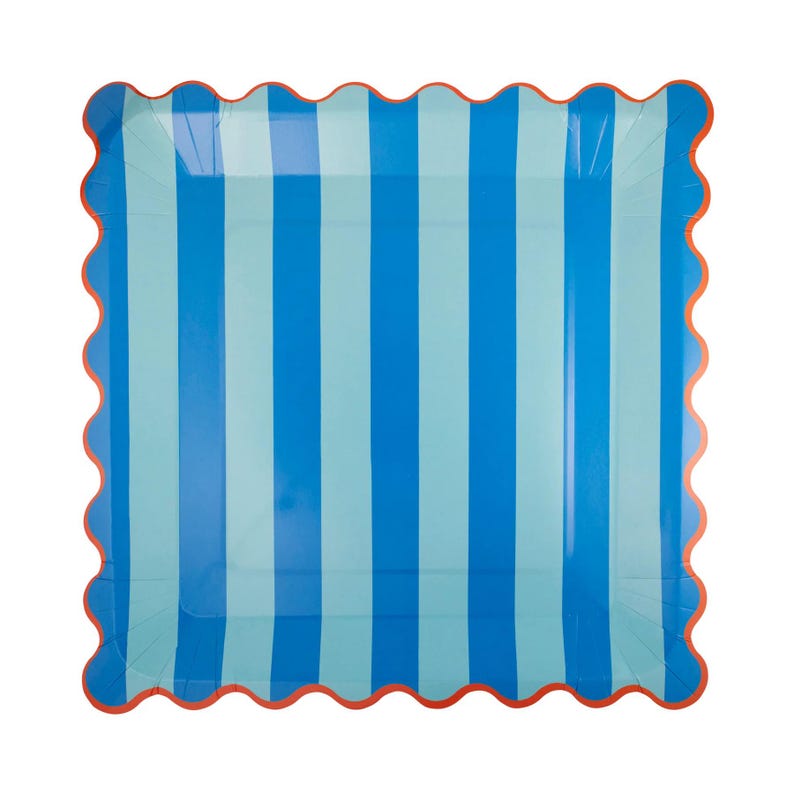 Large Striped Rainbow Paper Plates