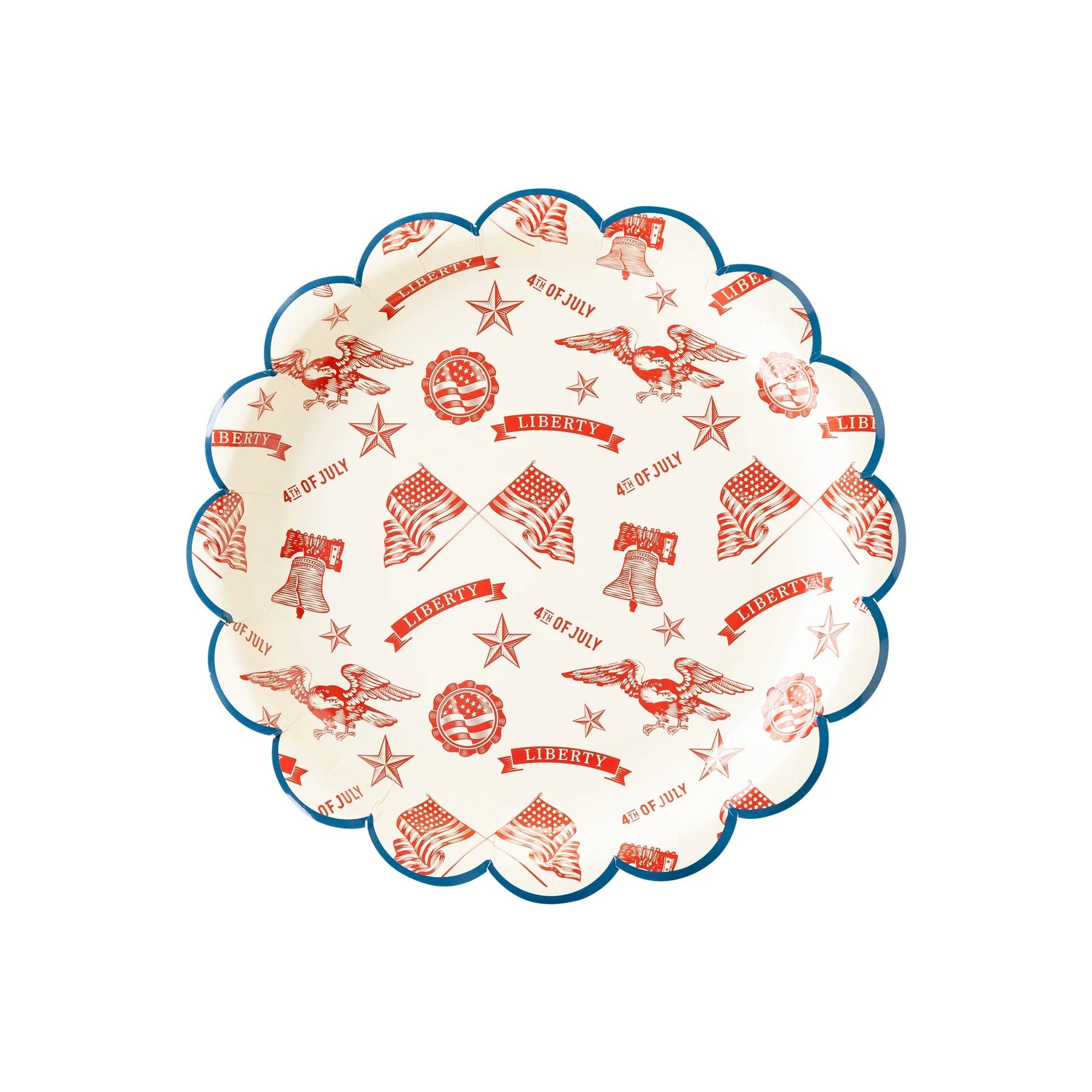 XISUNYA 10 Inch Decorative Plate, 4th Of July Dinner Plate, Stars And