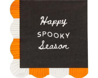 Happy Spooky Season Napkins | Halloween Cocktail Napkins (Pack of 24)