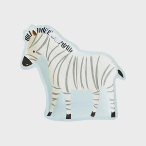 Safari Zebra Shaped Paper Plates, 8ct | Safari Party Decorations, Safari Baby Shower, Jungle Birthday, Lion King Table, Wild One Birthday