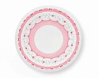 Cherry Coquette Dessert Plates | Sweet One Cherry Birthday Decorations (8 Pack)