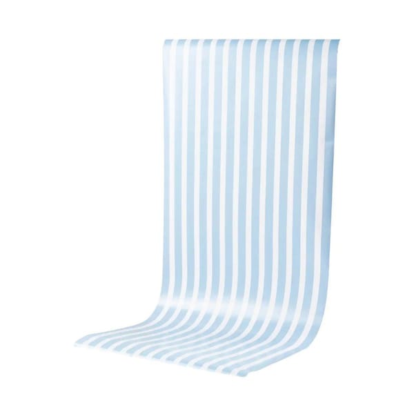 Dusty Blue Striped Paper Table Runner | Baby Shower Party Decor