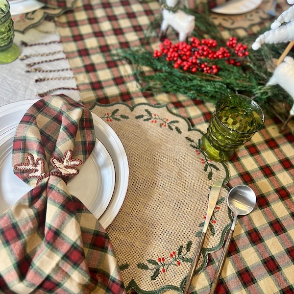 Burlap Placemats Etsy