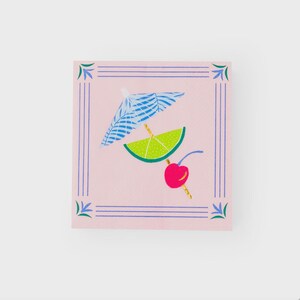 Luau Tropical Paper Cocktail Napkins, 20ct | Tropical Paper Napkins, Tropical Party Decorations, Hawaii Luau Party Decorations