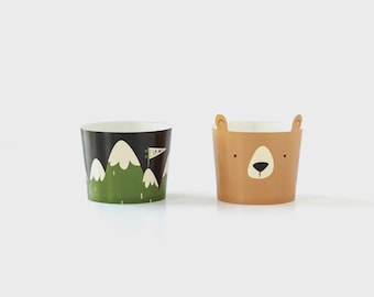 Adventure Bear Paper Food Cups, 50ct | One Happy Camper Birthday, Camping Birthday Party, Camping Themed Birthday Party, Party Snack Cups