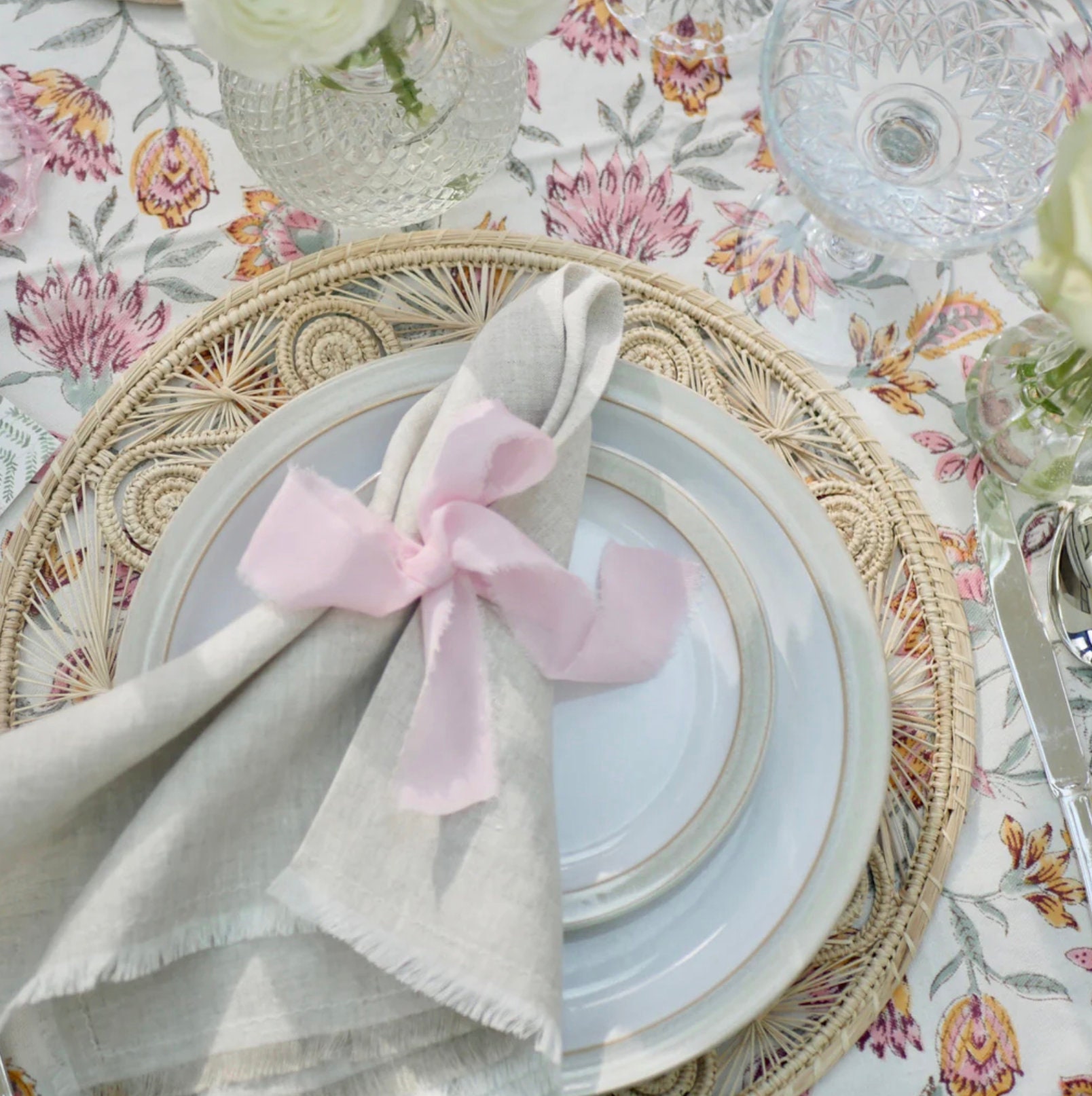 Set of 2 Natural Straw Charger Plates Intricately Woven Etsy