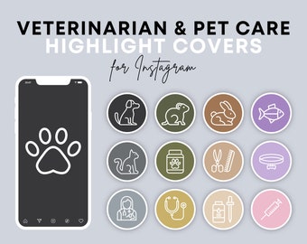 Veterinarian Veterinary Vet Instagram Highlight Covers IG Story Highlight Icons for Instagram Social Media