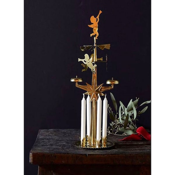 Angel Spinning Candle Etsy