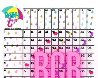 Rainy Days Spring BINGO Grid PDF DOWNLOAD