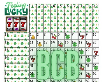 Feeling Lucky 100 Ball Bingo Grid PDF File