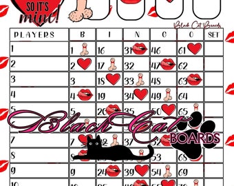 ADULT VALENTINES Combo: Straight 75 Balls AND 100 Ball Grid Pdf Files