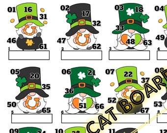 2 Different St Patrick's Day Bingo Picture Boards