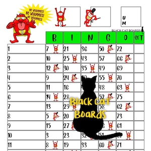 WHAMMY 75 Balls Mixed and Straight Bingo Boards