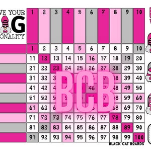 Valentines Day 100 Ball Bingo Grid