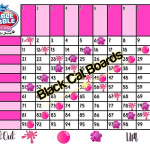 Bubblegum 100 Ball Bingo Grid