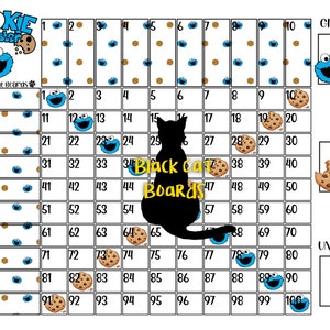 Cuadrícula de bingo de 100 bolas del Monstruo de las Galletas