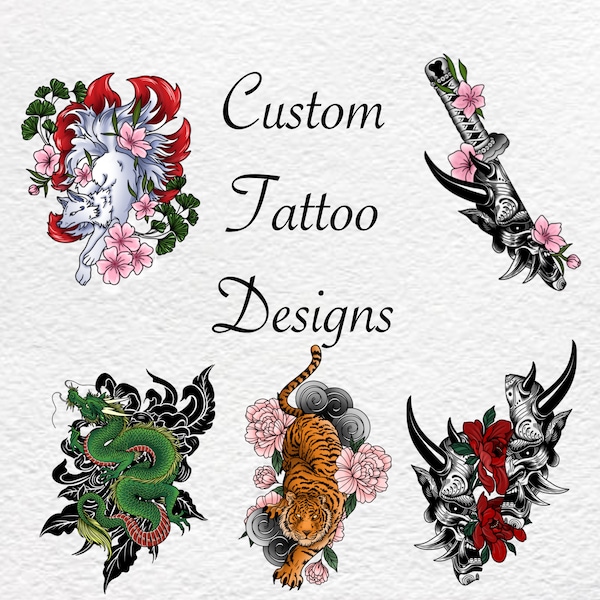 Customised Tattoo Design | Commission Tattoo Drawing | Personalised Tattoo Art | Hand Drawn Unique Tattoo | Custom Sleeve | Flowers