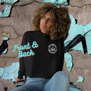 Anti Compliance Compliance Club Front & Back Ladies Crop Hoodie