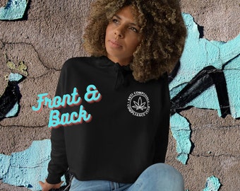 Anti Compliance Compliance Club Front & Back Ladies Crop Hoodie