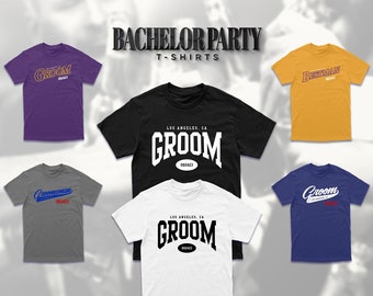 Custom Groomsman T-Shirt, Wedding Date Shirt, Personalized Groom Tee, Mens Bachelor Party Outfits, Groom Crew Shirt, Wedding Party Shirts