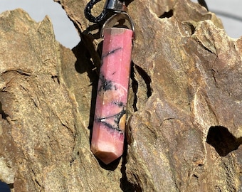 Rhodonite Pendant Rhodonite Necklace Healing Stone Heart Chakra Gift