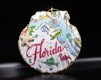 Adorno de concha de vieira de Florida