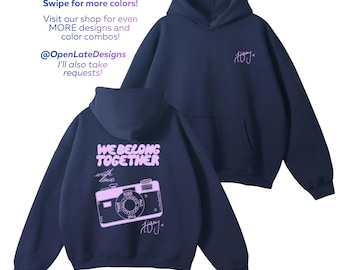 Harry Styles We Belong Together - Oversized fleecehoodie - paars ontwerp