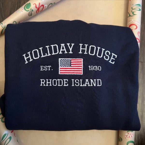 Vakantiehuis geborduurd sweatshirt, het origineel!