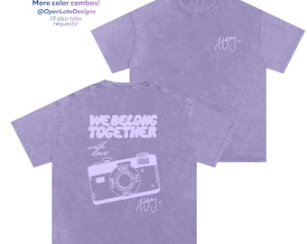 Harry Styles We Belong Together Washed Oversized Cotton T-Shirt - Lavender
