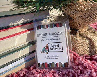 Scented Wax Melts, Christmas Wax Tarts, Book Lover Gift, Bookish Wax Melts, Gift for Readers, Holiday Scent, Fresh Cut Christmas Tree Scent