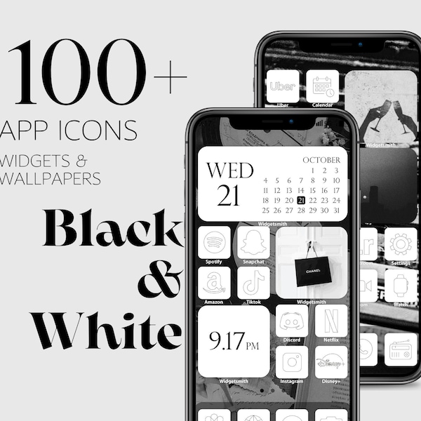 MINIMALISTIC WHITE App Icon Pack | Selfmade Digital Ios Icons | Ios 14 White App Icons | Ios 15 | Wallpapers | Widgets