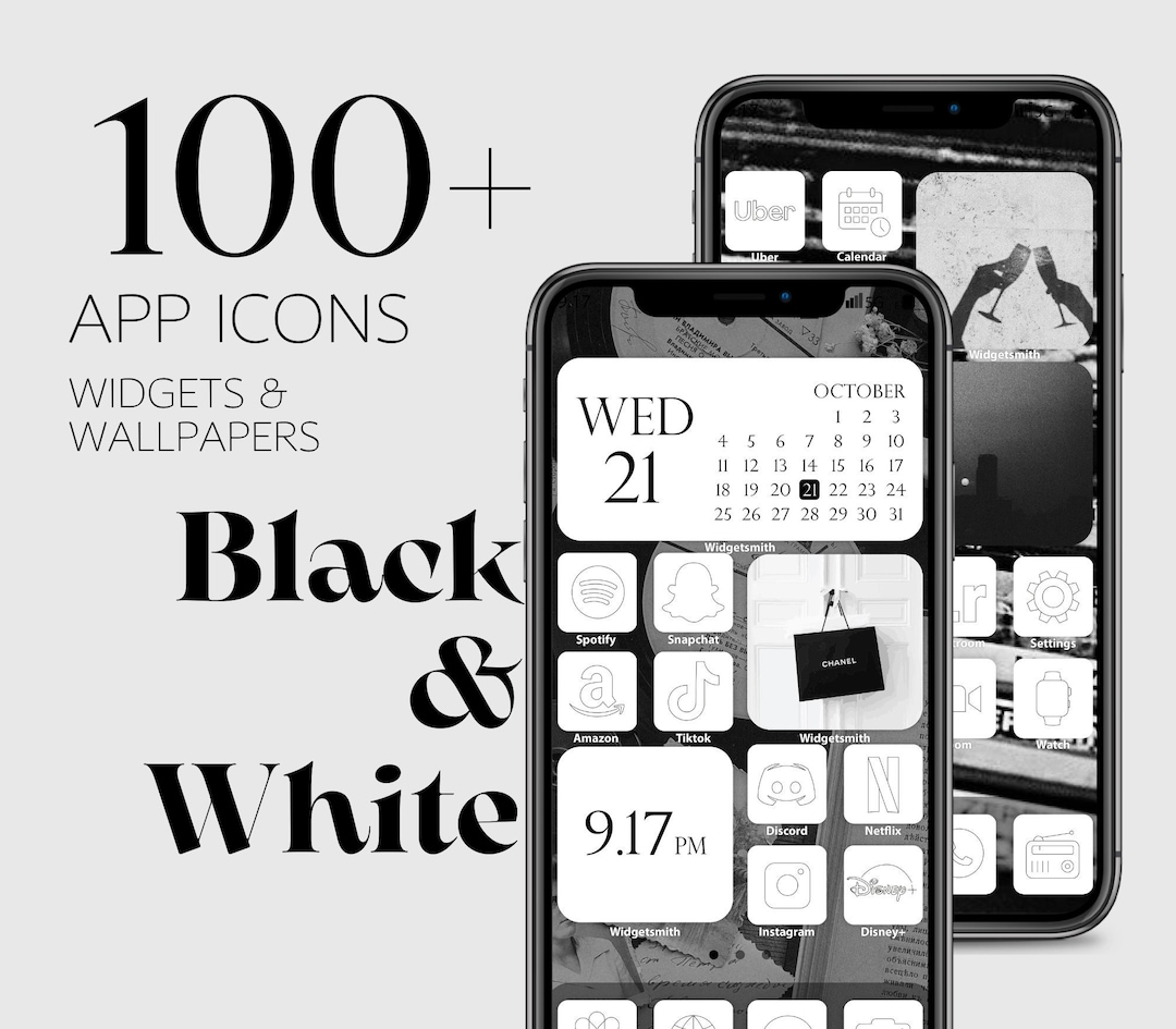 MINIMALISTIC WHITE App Icon Pack | Selfmade Digital Ios Icons | Ios 14 ...