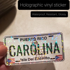 Sticker/ Tablilla Puerto Rico / Puerto Rico Sticker / Plate Puerto Rico
