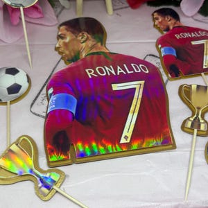 Cristiano Ronaldo Cake Topper: Soccer Birthday Party Decoration