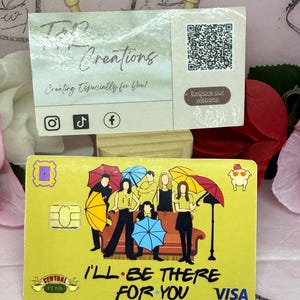 Pegatina para tarjeta de crédito del programa de televisión Friends / Pegatina divertida / Pegatina de amigo / Regalo /