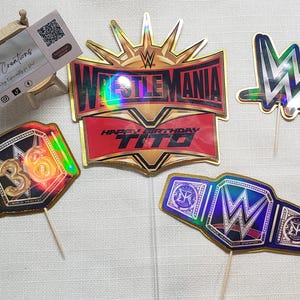 Personalisierter Cup-Cake Topper- Wrestling / Wrestling Kuchentopper personalisiert