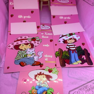 Waterproof Strawberry Shortcake Custom Labels: School Stickers
