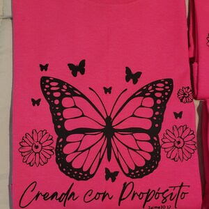 Butterfly T-Shirt: Positive Message, Woman Gift
