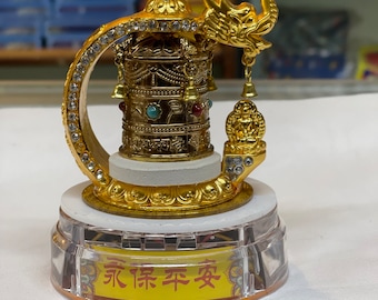 Tibetan Solar Prayer Wheel Buddhist Mantra Inside